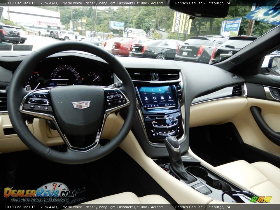 2018 Cadillac CTS Luxury AWD Crystal White Tricoat / Very Light Cashmere/Jet Black Accents Photo #16