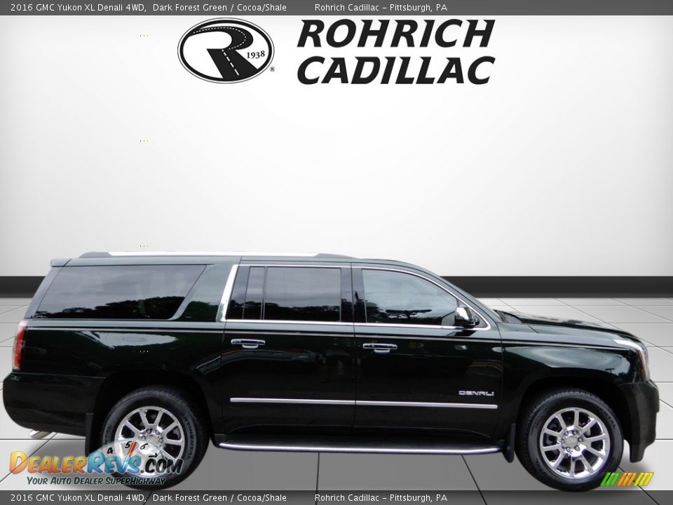 2016 GMC Yukon XL Denali 4WD Dark Forest Green / Cocoa/Shale Photo #6