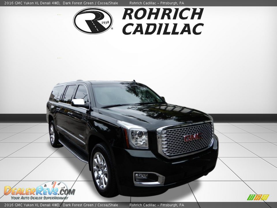 2016 GMC Yukon XL Denali 4WD Dark Forest Green / Cocoa/Shale Photo #7