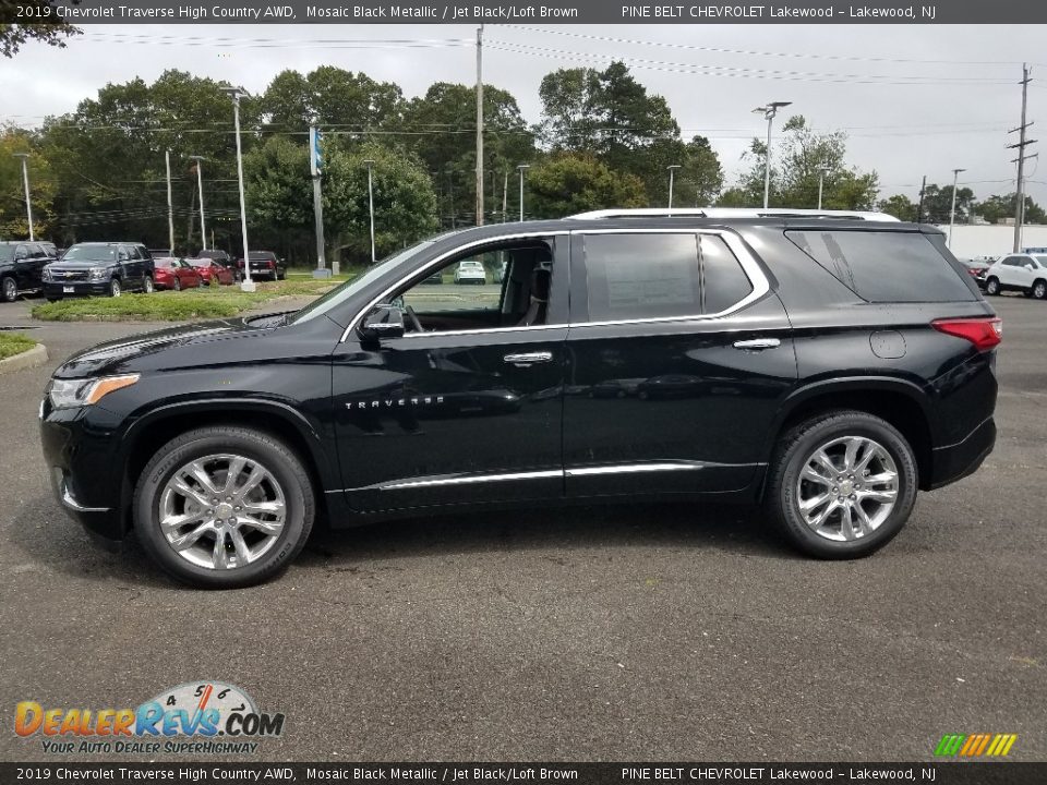 2019 Chevrolet Traverse High Country AWD Mosaic Black Metallic / Jet Black/Loft Brown Photo #3