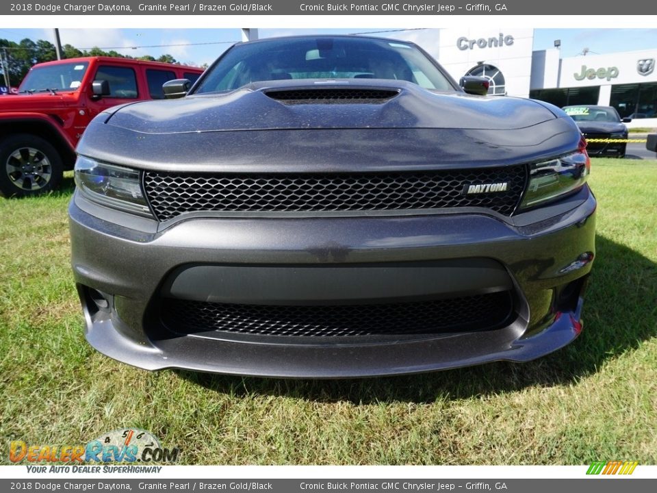 2018 Dodge Charger Daytona Granite Pearl / Brazen Gold/Black Photo #2