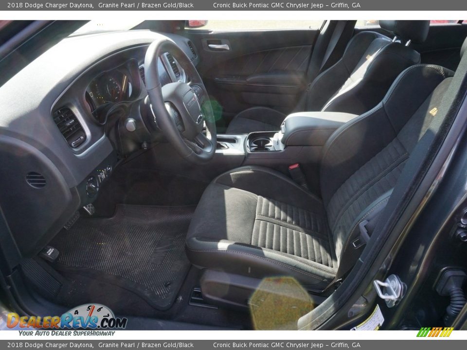 2018 Dodge Charger Daytona Granite Pearl / Brazen Gold/Black Photo #4