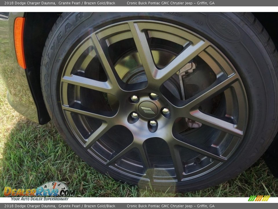 2018 Dodge Charger Daytona Granite Pearl / Brazen Gold/Black Photo #9