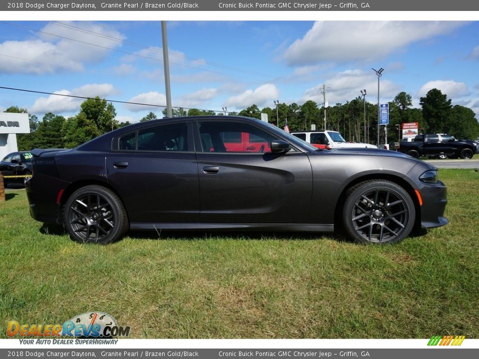 2018 Dodge Charger Daytona Granite Pearl / Brazen Gold/Black Photo #11