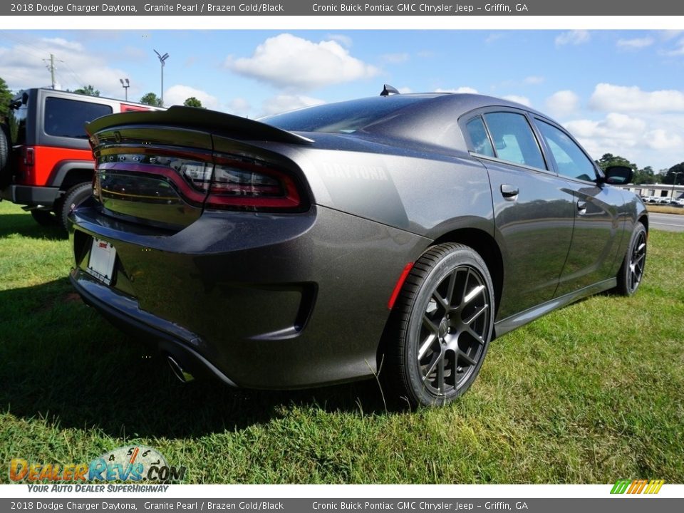 2018 Dodge Charger Daytona Granite Pearl / Brazen Gold/Black Photo #12