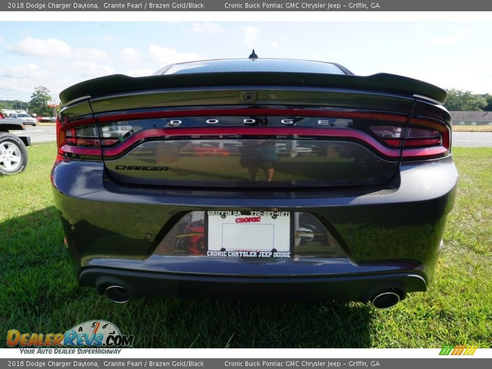 2018 Dodge Charger Daytona Granite Pearl / Brazen Gold/Black Photo #13