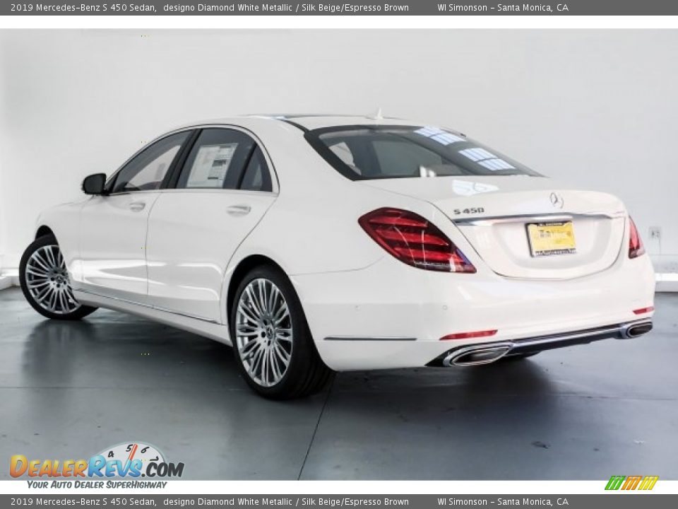 2019 Mercedes-Benz S 450 Sedan designo Diamond White Metallic / Silk Beige/Espresso Brown Photo #2