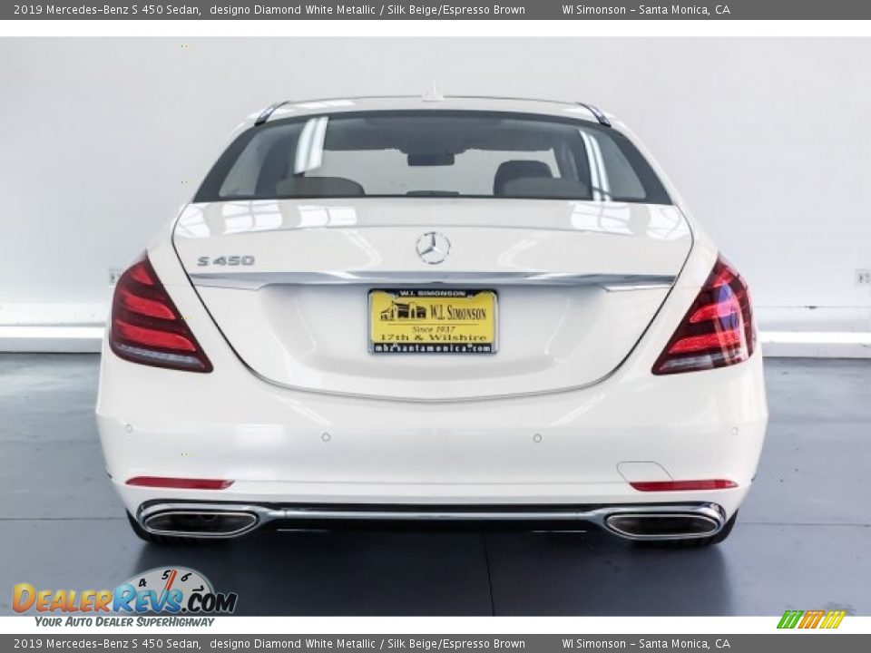 2019 Mercedes-Benz S 450 Sedan designo Diamond White Metallic / Silk Beige/Espresso Brown Photo #3