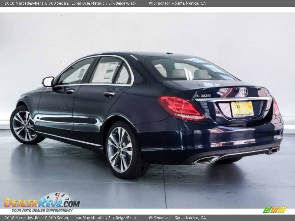 2018 Mercedes-Benz C 300 Sedan Lunar Blue Metallic / Silk Beige/Black Photo #2