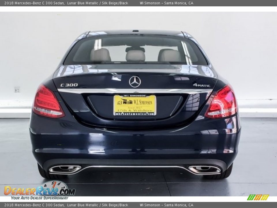 2018 Mercedes-Benz C 300 Sedan Lunar Blue Metallic / Silk Beige/Black Photo #3