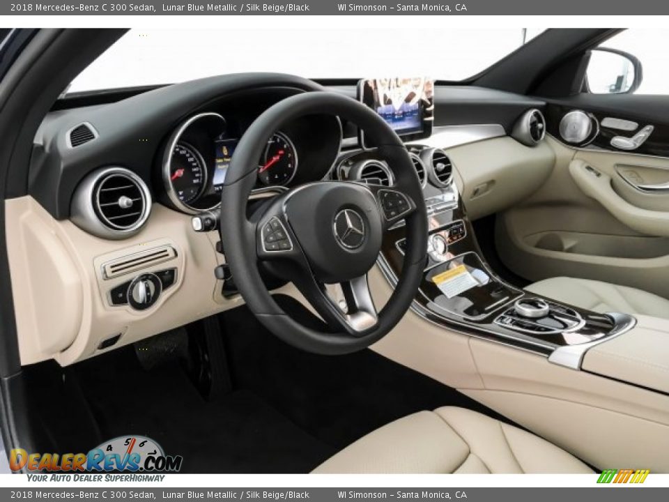 2018 Mercedes-Benz C 300 Sedan Lunar Blue Metallic / Silk Beige/Black Photo #4