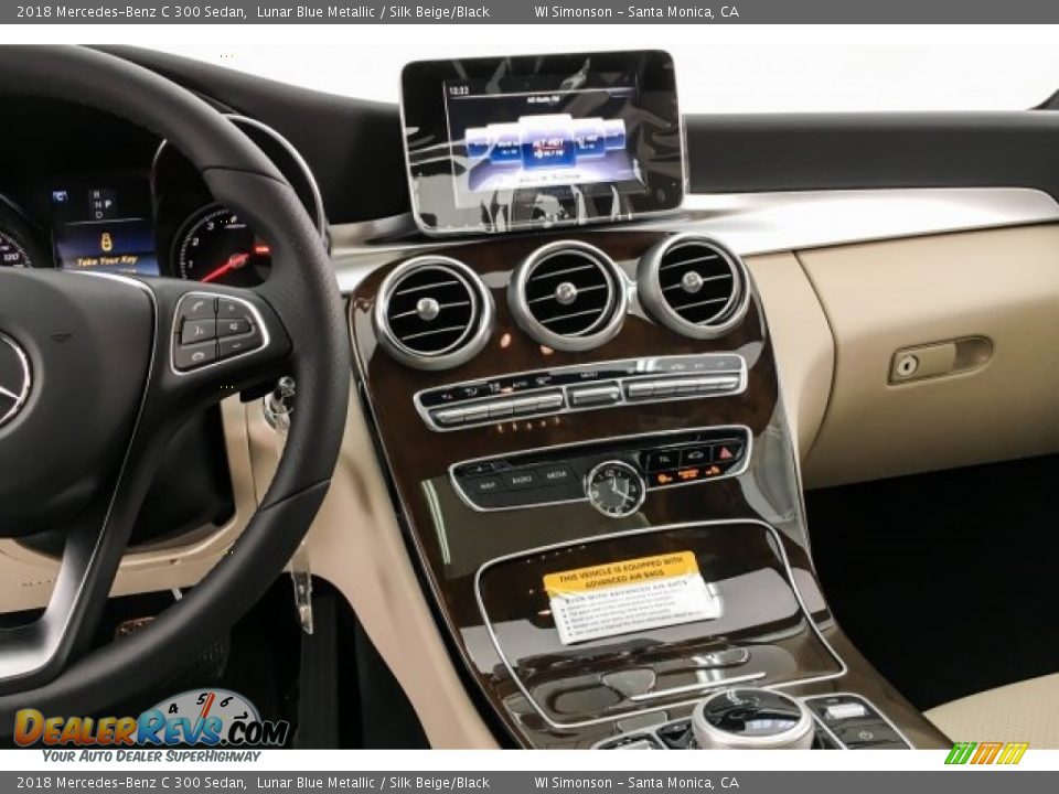 2018 Mercedes-Benz C 300 Sedan Lunar Blue Metallic / Silk Beige/Black Photo #6