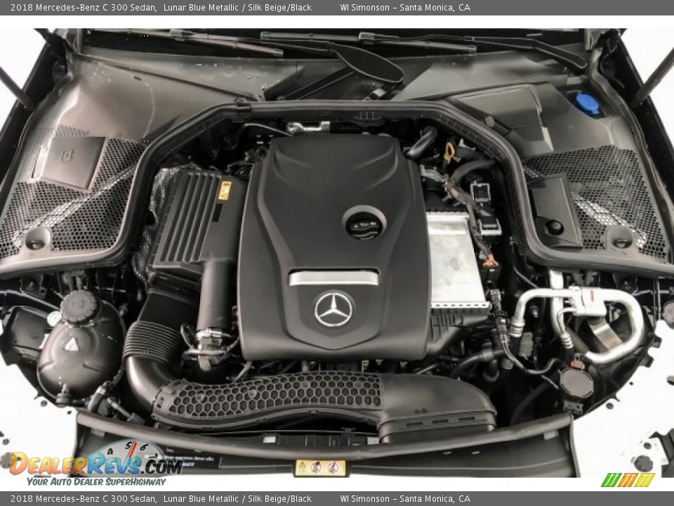 2018 Mercedes-Benz C 300 Sedan Lunar Blue Metallic / Silk Beige/Black Photo #8