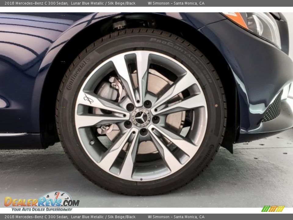 2018 Mercedes-Benz C 300 Sedan Lunar Blue Metallic / Silk Beige/Black Photo #9