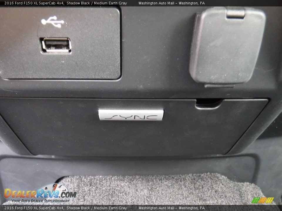 2016 Ford F150 XL SuperCab 4x4 Shadow Black / Medium Earth Gray Photo #20