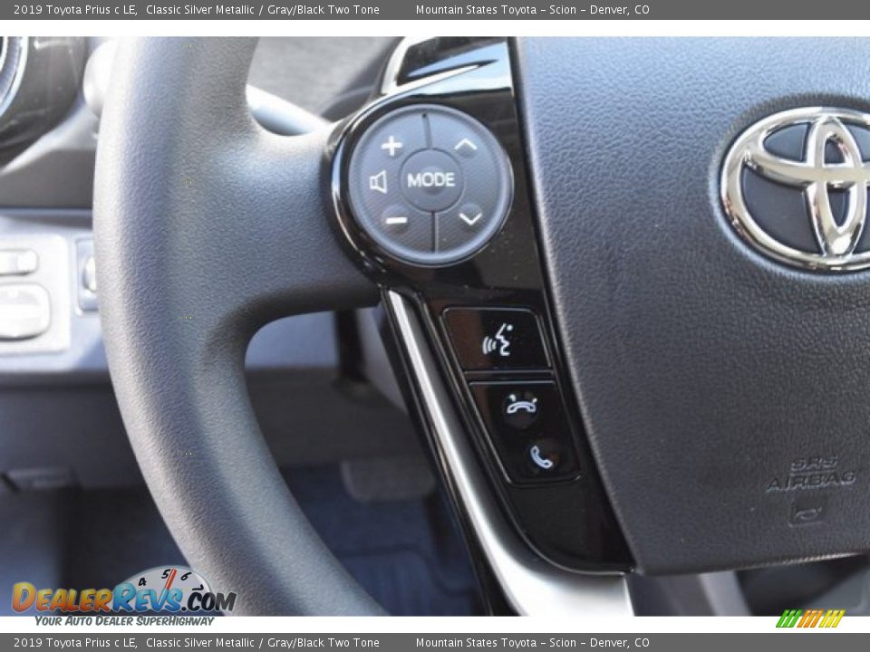 2019 Toyota Prius c LE Steering Wheel Photo #25