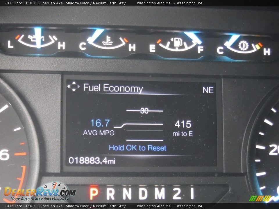 2016 Ford F150 XL SuperCab 4x4 Shadow Black / Medium Earth Gray Photo #25