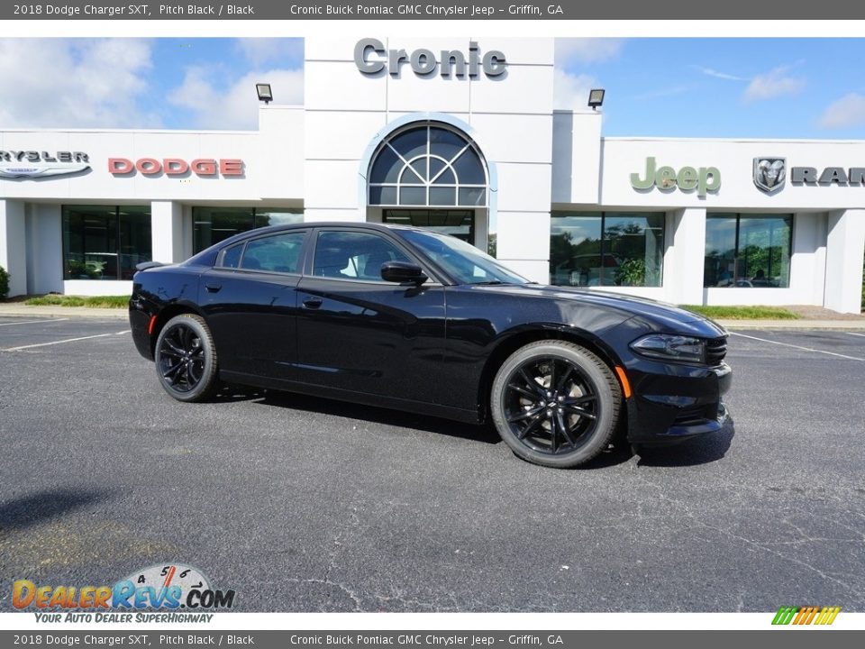 2018 Dodge Charger SXT Pitch Black / Black Photo #1