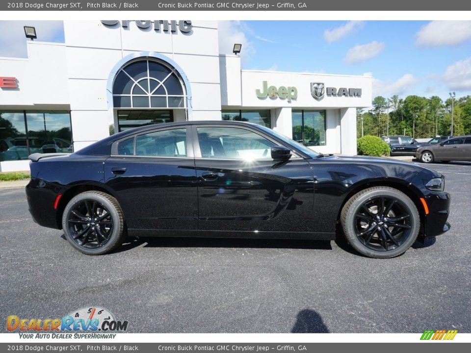 2018 Dodge Charger SXT Pitch Black / Black Photo #10