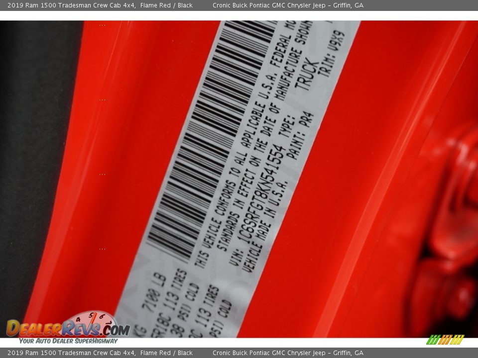 2019 Ram 1500 Tradesman Crew Cab 4x4 Flame Red / Black Photo #14