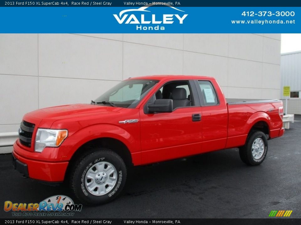 2013 Ford F150 XL SuperCab 4x4 Race Red / Steel Gray Photo #1