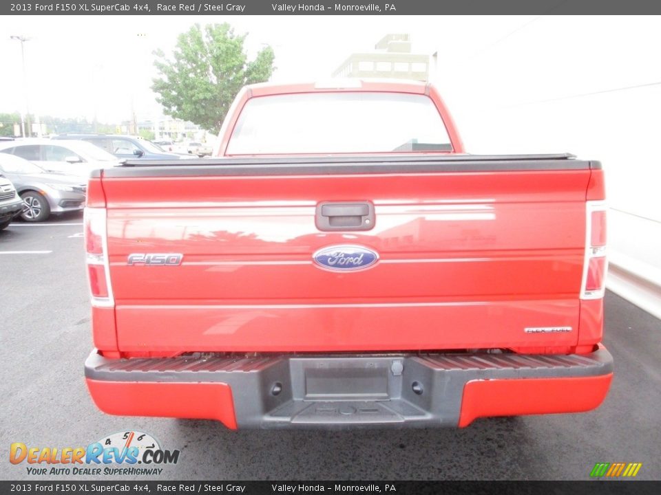 2013 Ford F150 XL SuperCab 4x4 Race Red / Steel Gray Photo #4