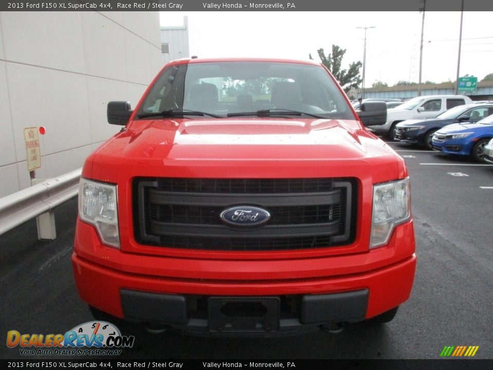 2013 Ford F150 XL SuperCab 4x4 Race Red / Steel Gray Photo #10