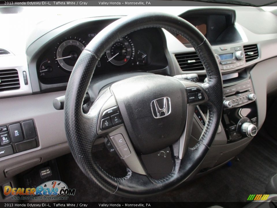 2013 Honda Odyssey EX-L Taffeta White / Gray Photo #14