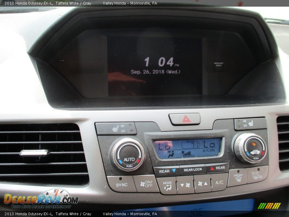 2013 Honda Odyssey EX-L Taffeta White / Gray Photo #16