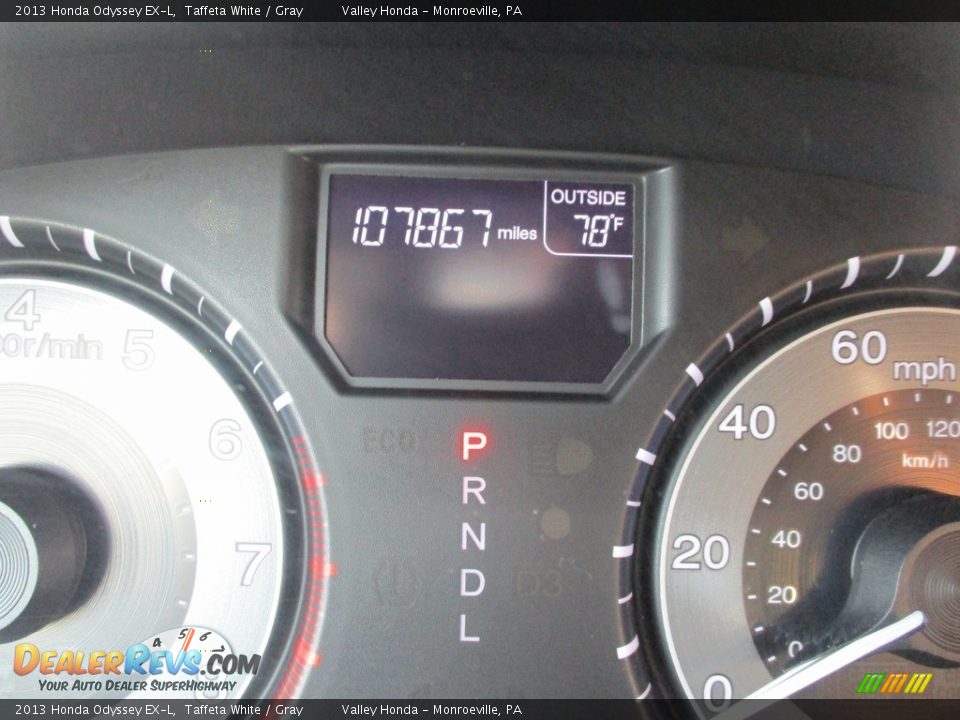 2013 Honda Odyssey EX-L Taffeta White / Gray Photo #20