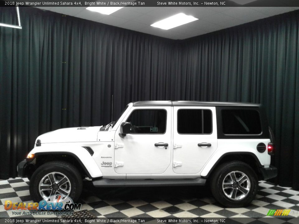 2018 Jeep Wrangler Unlimited Sahara 4x4 Bright White / Black/Heritage Tan Photo #1