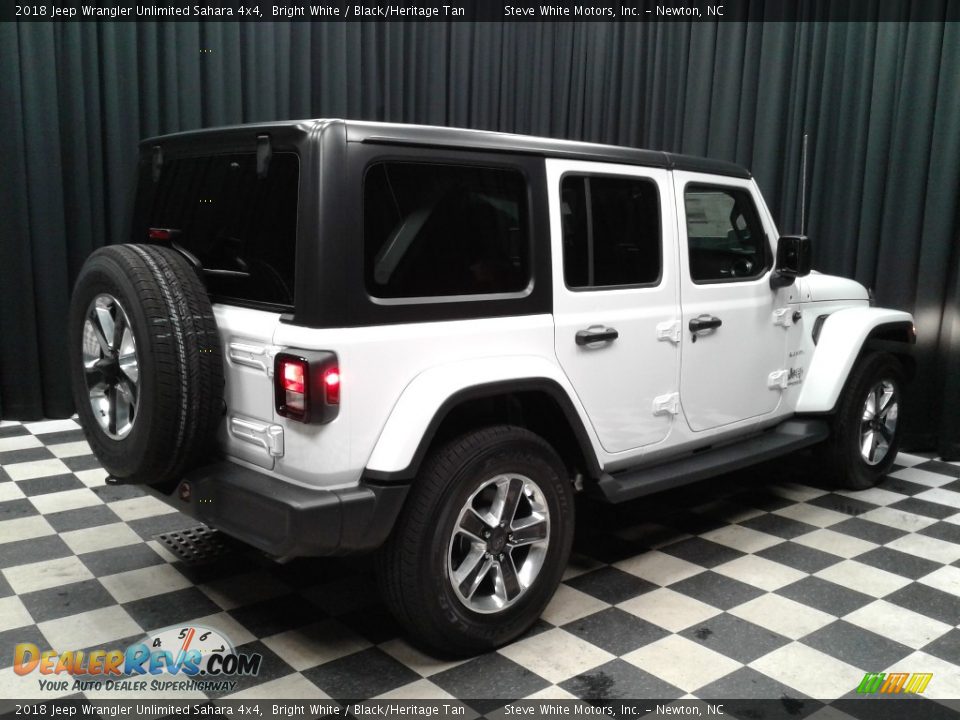 2018 Jeep Wrangler Unlimited Sahara 4x4 Bright White / Black/Heritage Tan Photo #6