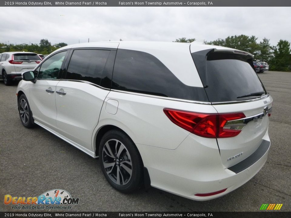 2019 Honda Odyssey Elite White Diamond Pearl / Mocha Photo #2