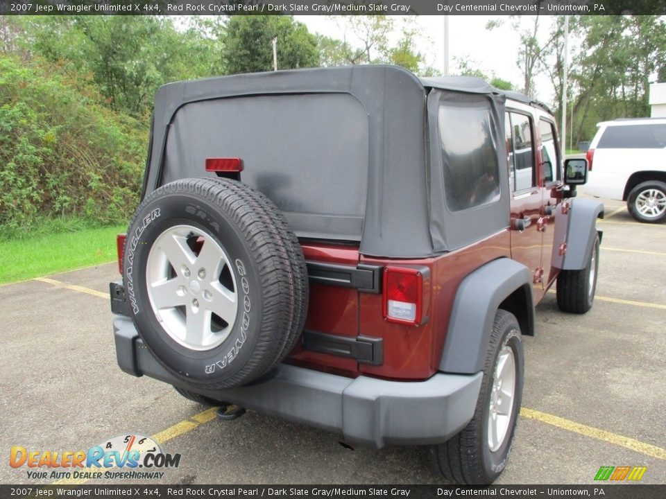 2007 Jeep Wrangler Unlimited X 4x4 Red Rock Crystal Pearl / Dark Slate Gray/Medium Slate Gray Photo #3
