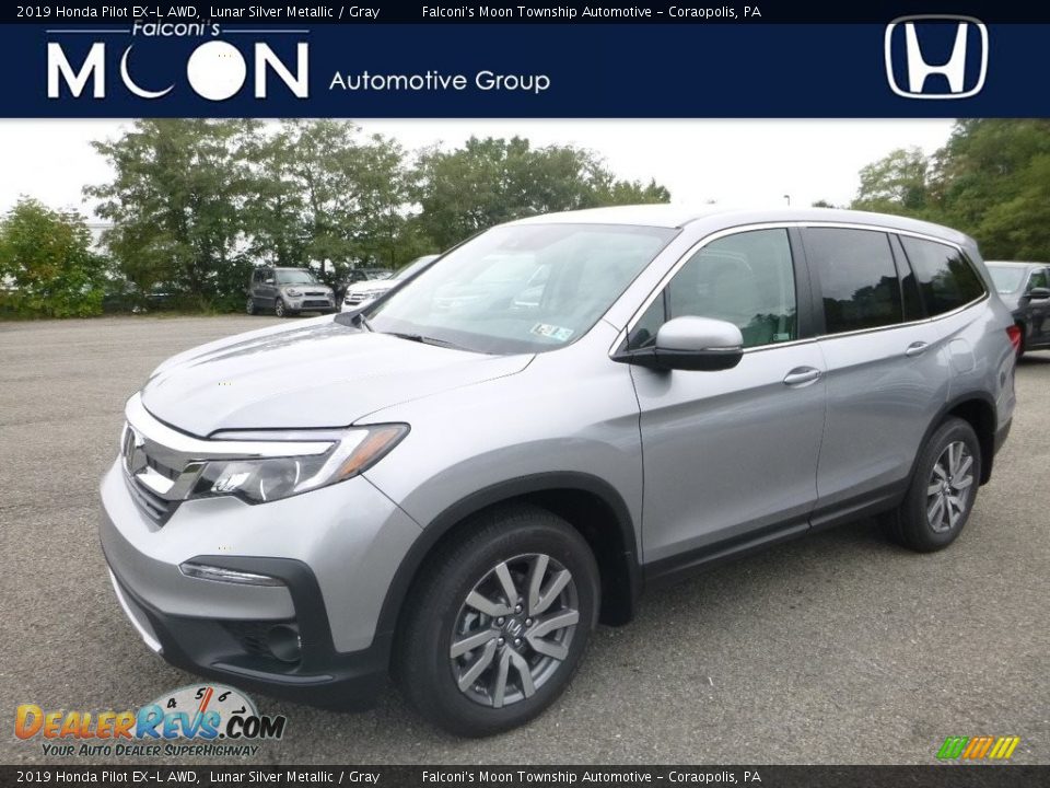 2019 Honda Pilot EX-L AWD Lunar Silver Metallic / Gray Photo #1