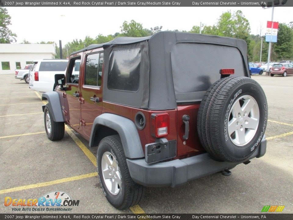 2007 Jeep Wrangler Unlimited X 4x4 Red Rock Crystal Pearl / Dark Slate Gray/Medium Slate Gray Photo #6