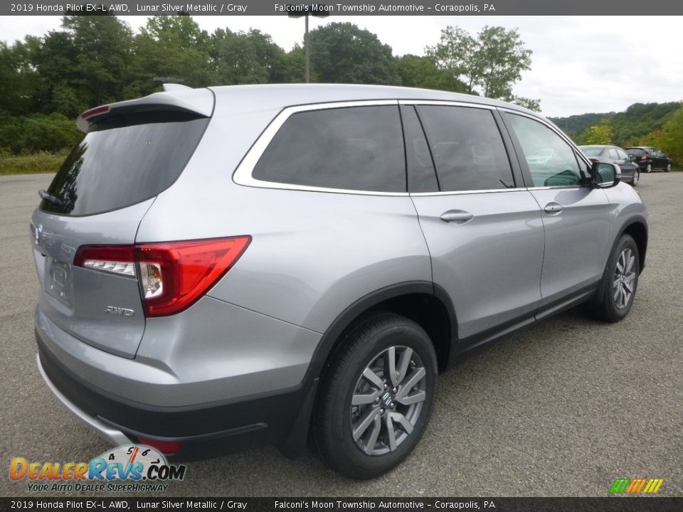 2019 Honda Pilot EX-L AWD Lunar Silver Metallic / Gray Photo #4