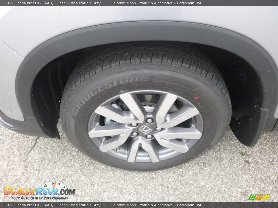 2019 Honda Pilot EX-L AWD Lunar Silver Metallic / Gray Photo #7
