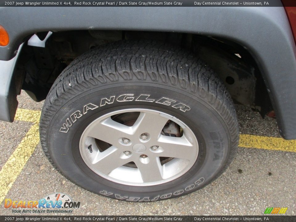 2007 Jeep Wrangler Unlimited X 4x4 Red Rock Crystal Pearl / Dark Slate Gray/Medium Slate Gray Photo #12