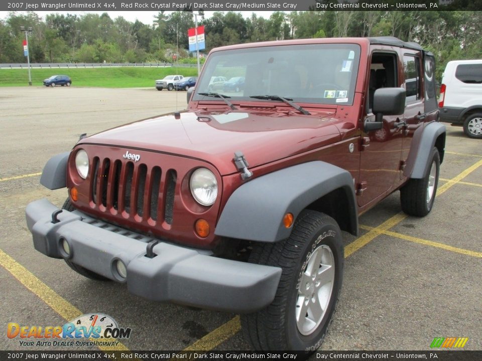 2007 Jeep Wrangler Unlimited X 4x4 Red Rock Crystal Pearl / Dark Slate Gray/Medium Slate Gray Photo #13