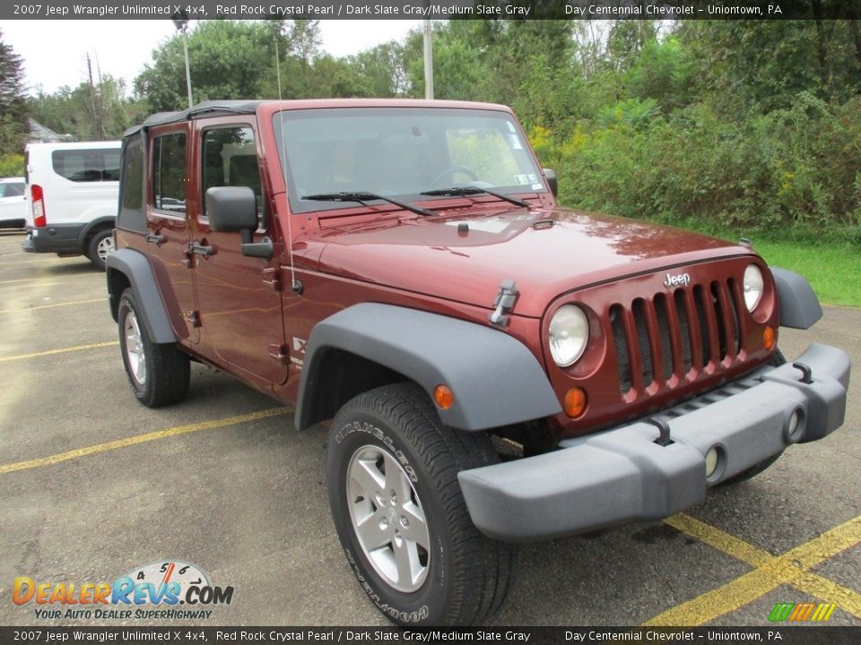 2007 Jeep Wrangler Unlimited X 4x4 Red Rock Crystal Pearl / Dark Slate Gray/Medium Slate Gray Photo #15