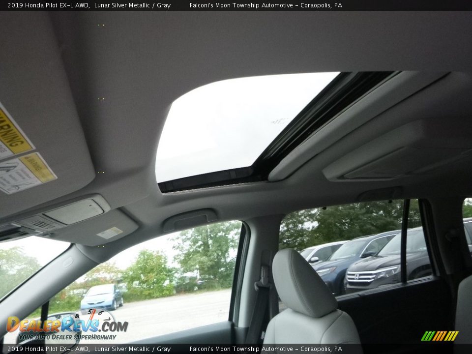 2019 Honda Pilot EX-L AWD Lunar Silver Metallic / Gray Photo #12