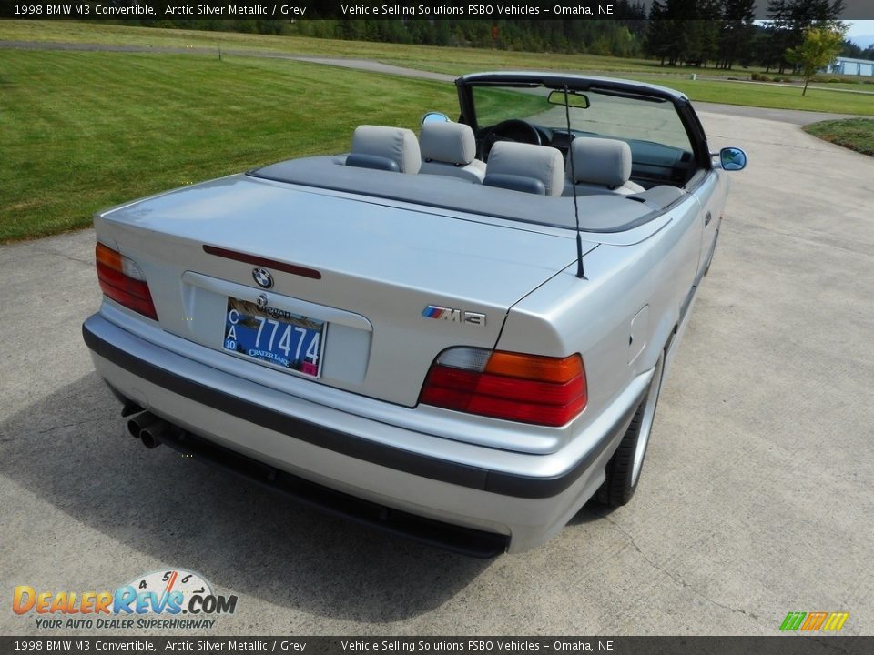 1998 BMW M3 Convertible Arctic Silver Metallic / Grey Photo #10