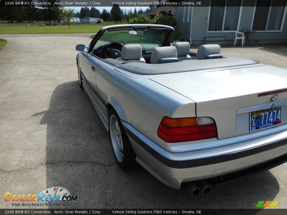 1998 BMW M3 Convertible Arctic Silver Metallic / Grey Photo #12