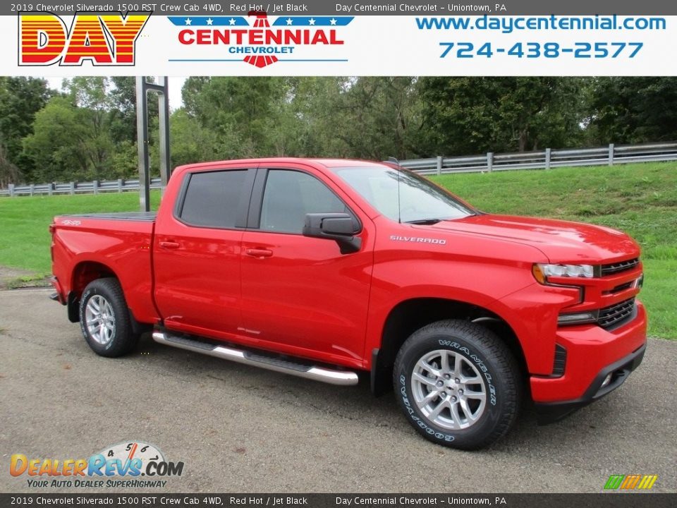 2019 Chevrolet Silverado 1500 RST Crew Cab 4WD Red Hot / Jet Black Photo #1
