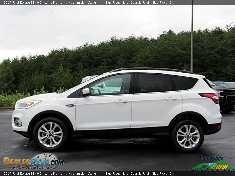 2017 Ford Escape SE 4WD White Platinum / Medium Light Stone Photo #2