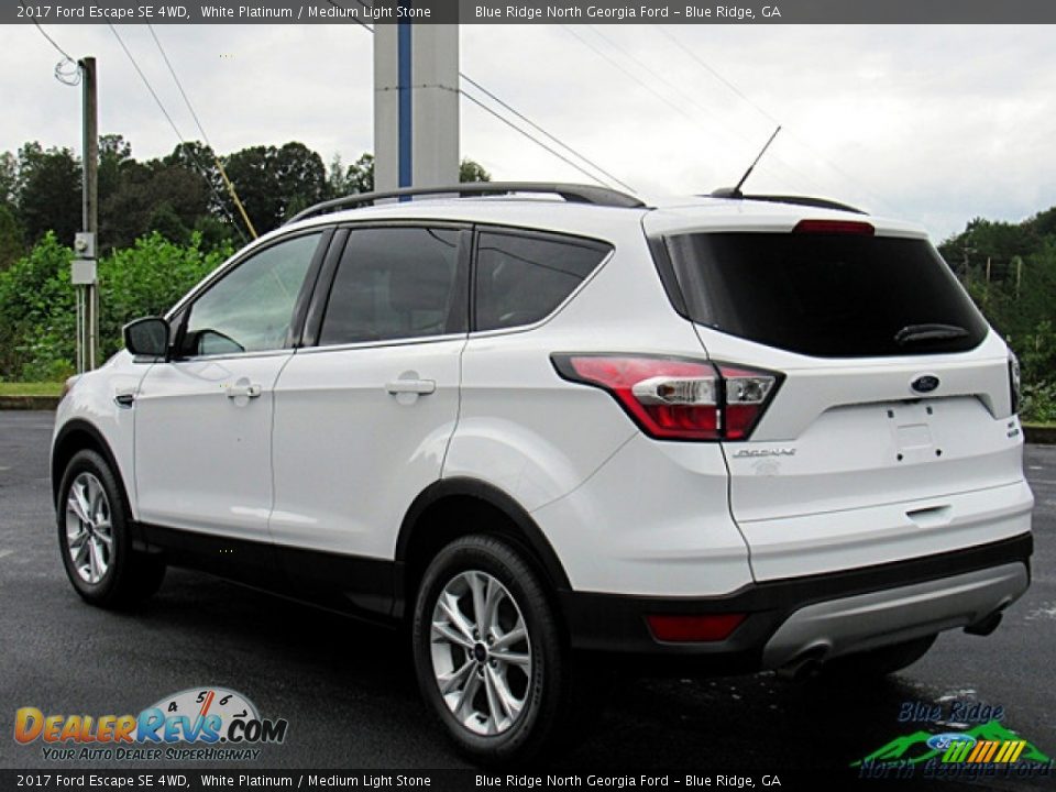 2017 Ford Escape SE 4WD White Platinum / Medium Light Stone Photo #3
