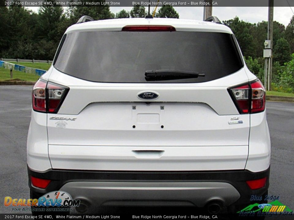 2017 Ford Escape SE 4WD White Platinum / Medium Light Stone Photo #4