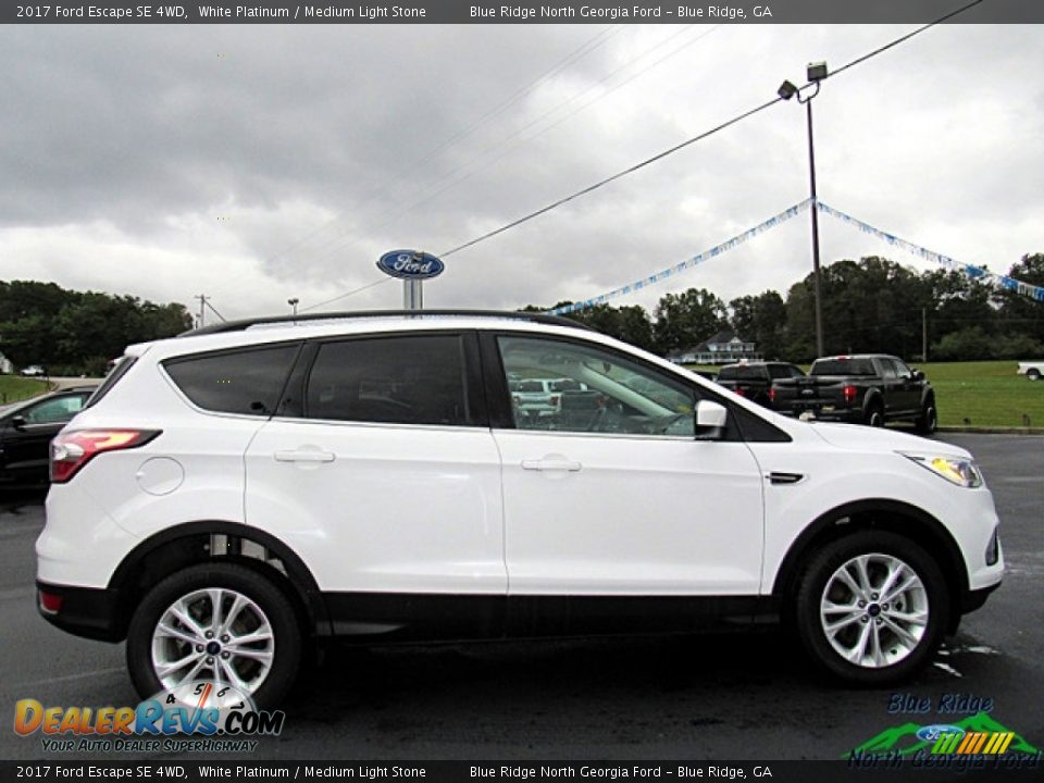 2017 Ford Escape SE 4WD White Platinum / Medium Light Stone Photo #6
