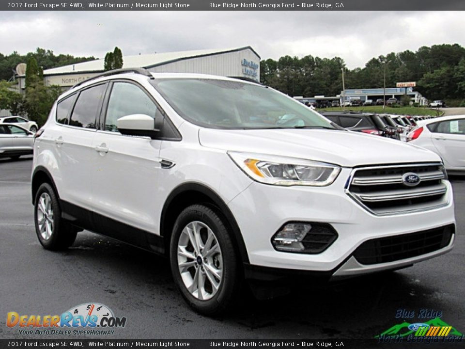 2017 Ford Escape SE 4WD White Platinum / Medium Light Stone Photo #7